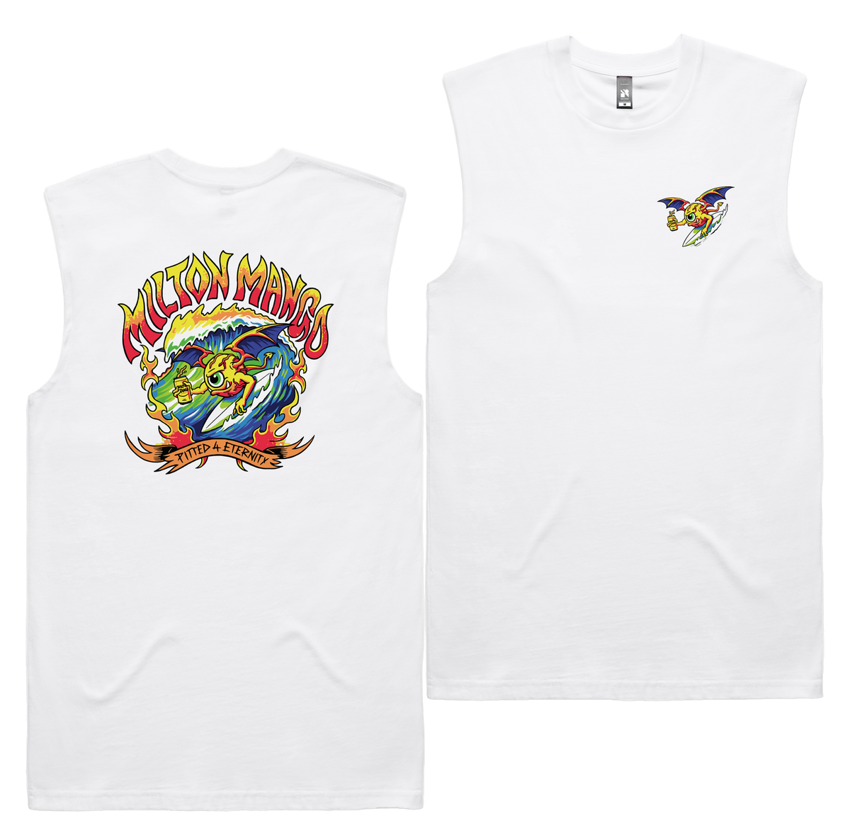 Pitted Tank — White front & back