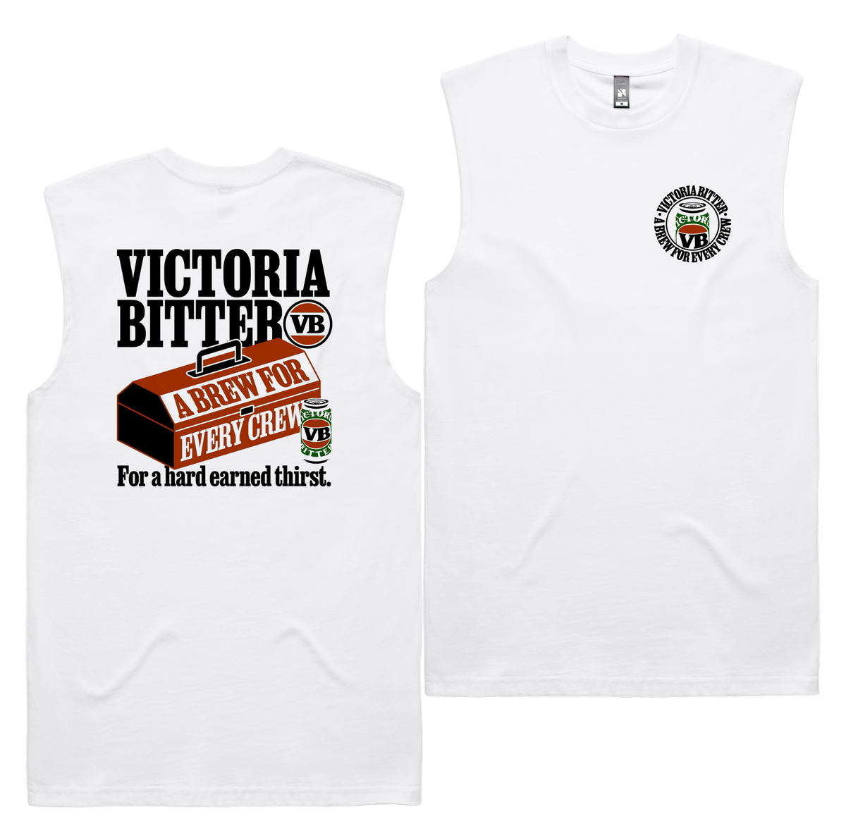 Tool Box Tank — White front & back