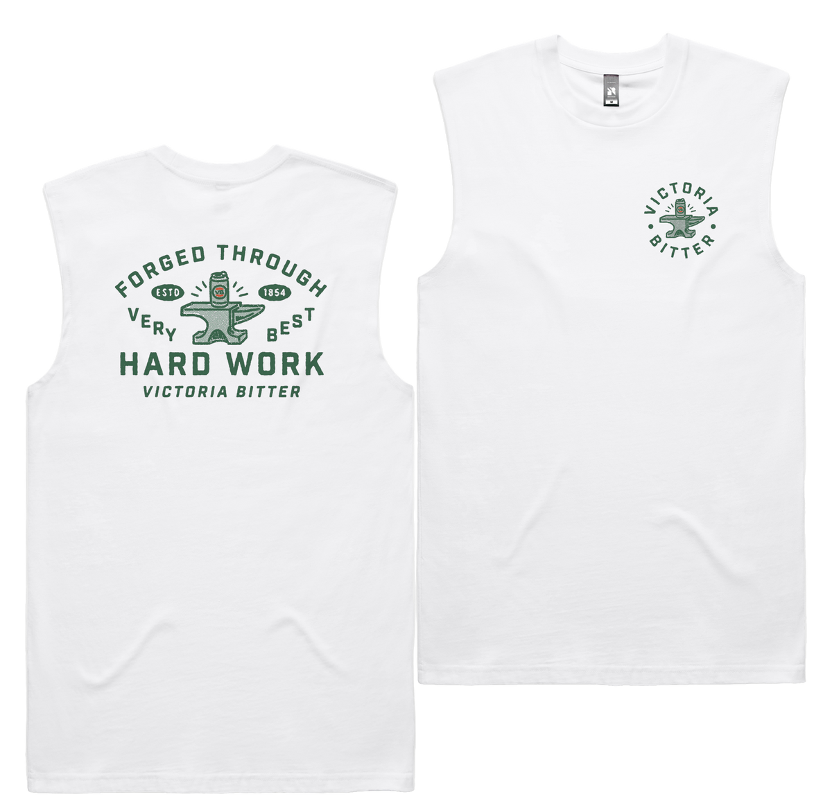 Forged Tank — White front & back