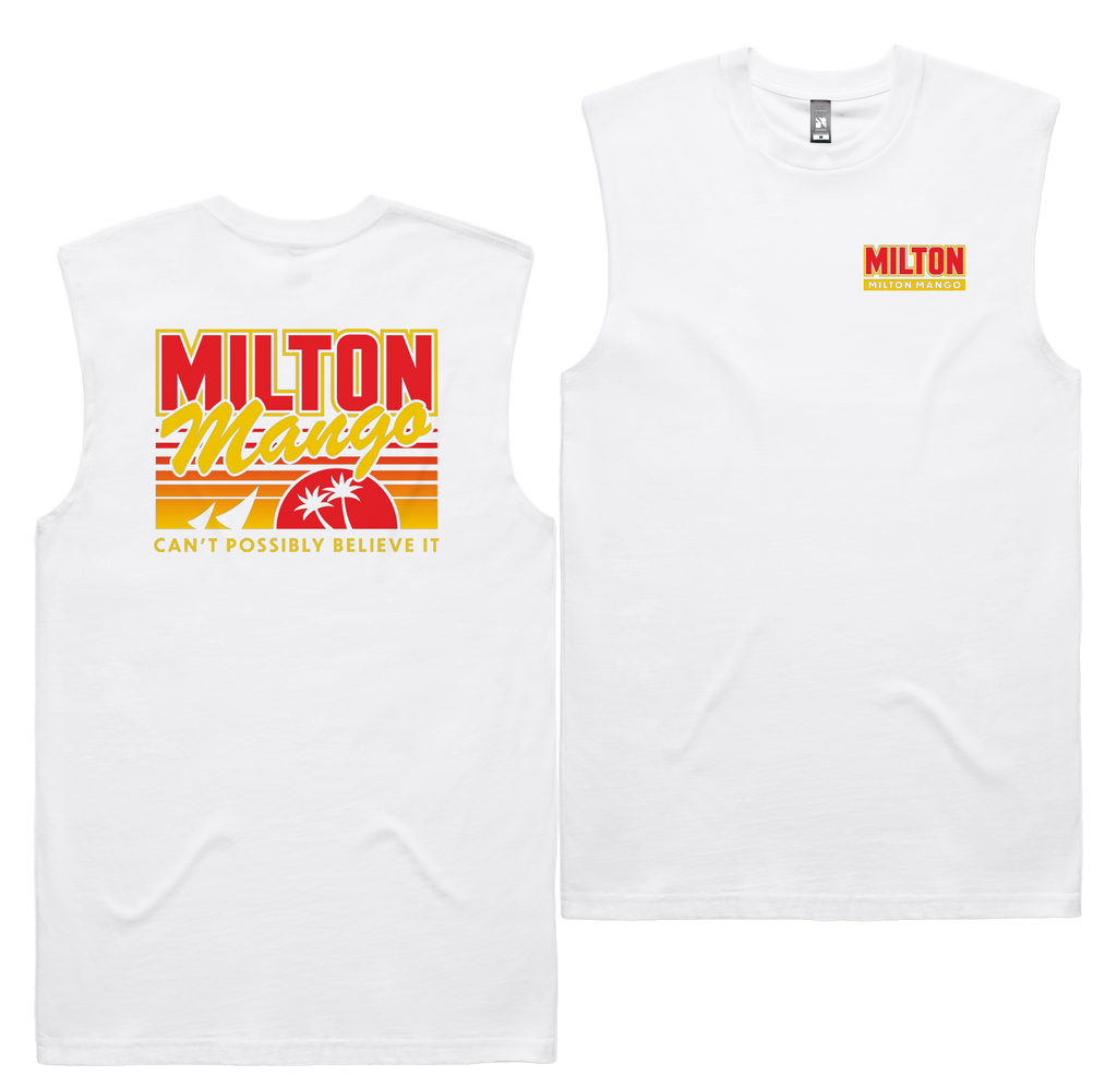 Miami Mango Tank — White front & back