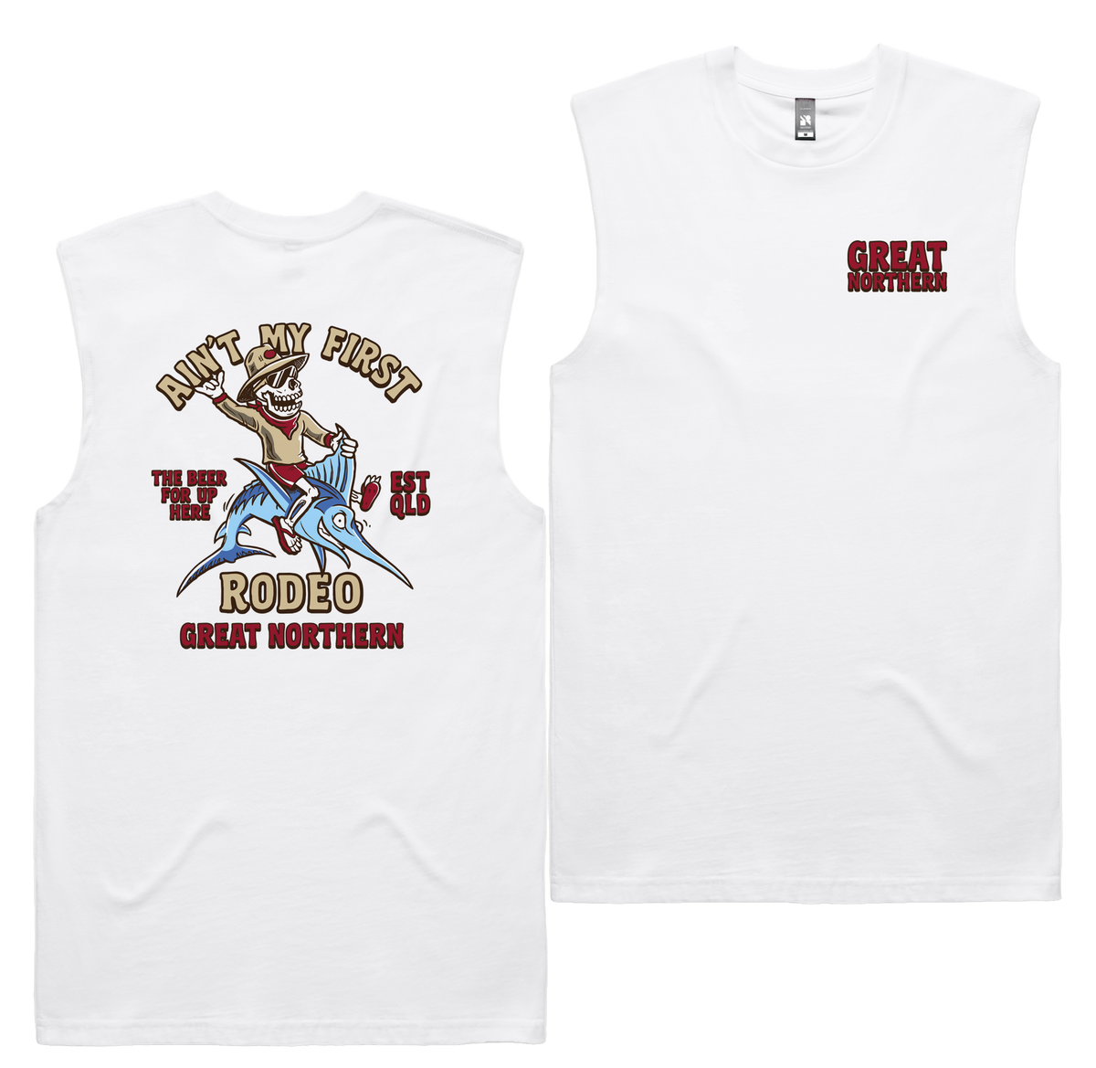 Rodeo Tank — White front & back
