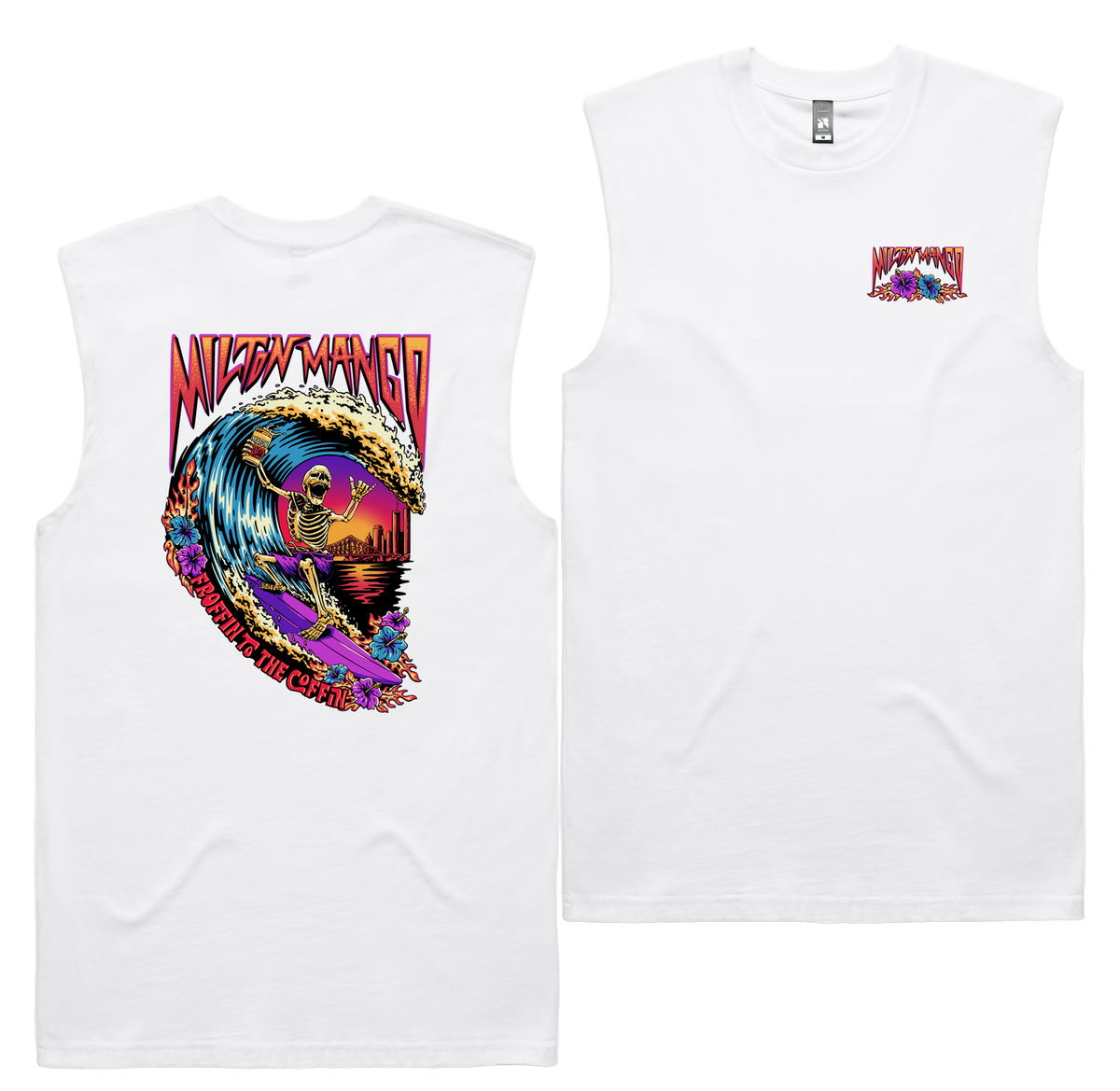 Froffin Coffin Tank — White front & back