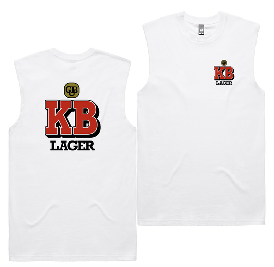 KB Lager Tank — White front & back