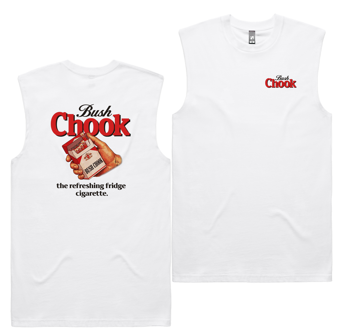 Fridge Ciggie Tank — White front & back