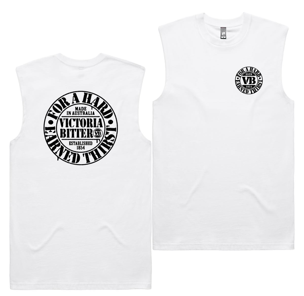 Batched Tank — White front & back