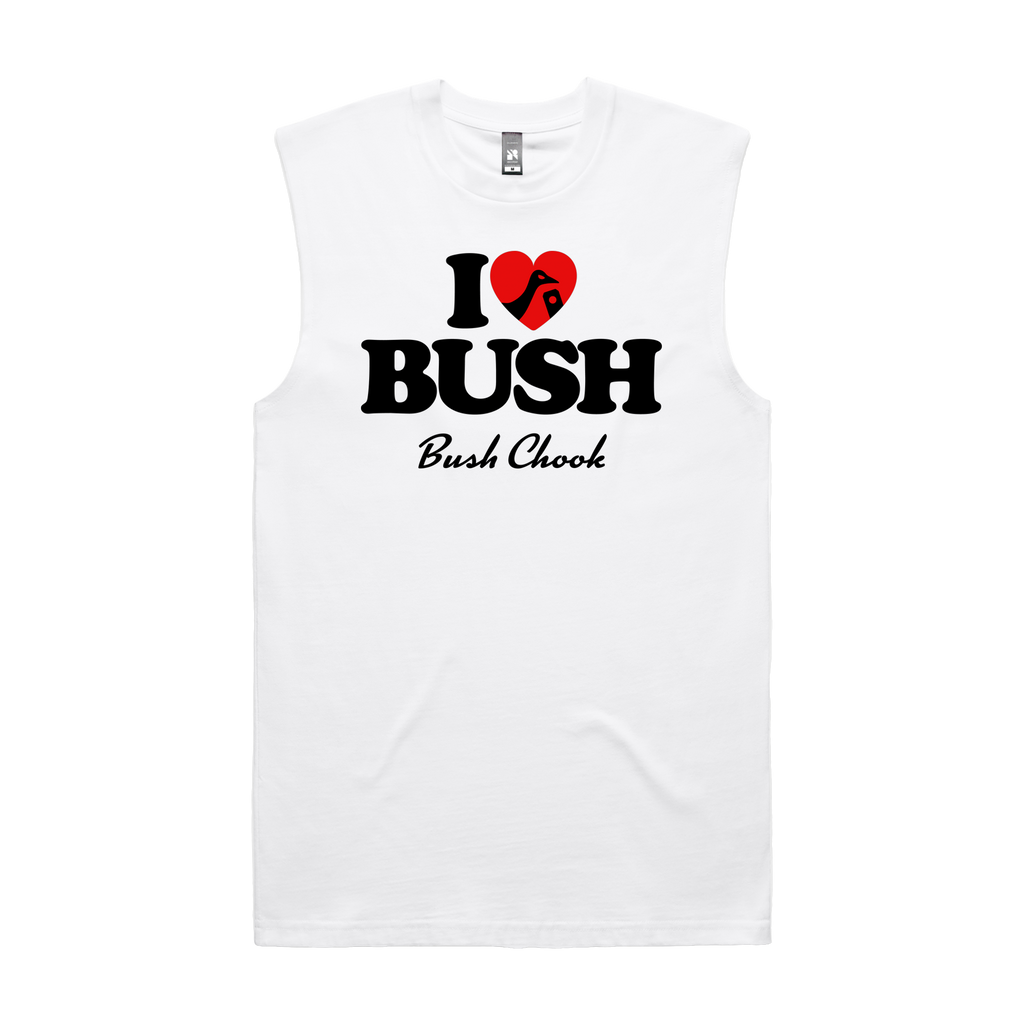I Love Bush Tank — White front
