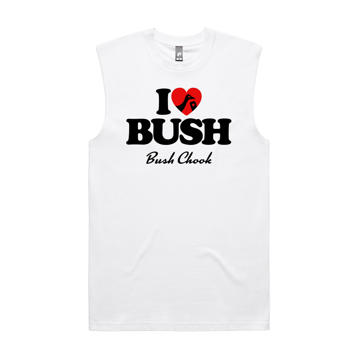 I Love Bush Tank — White front