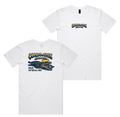 Corona Smile Tee — White front & back