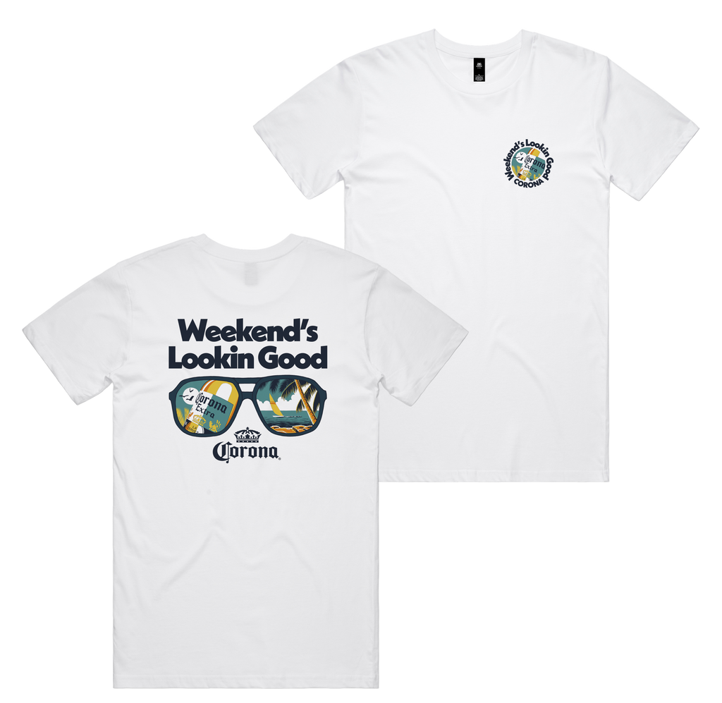 Lookin Good Tee — White front & back