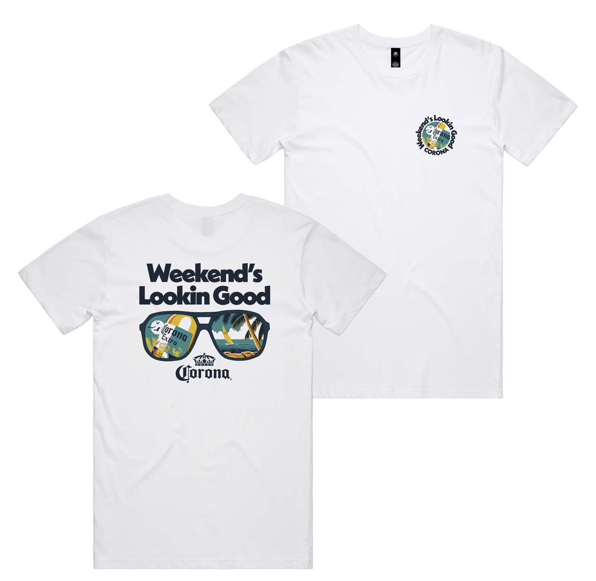 Lookin Good Tee — White front & back