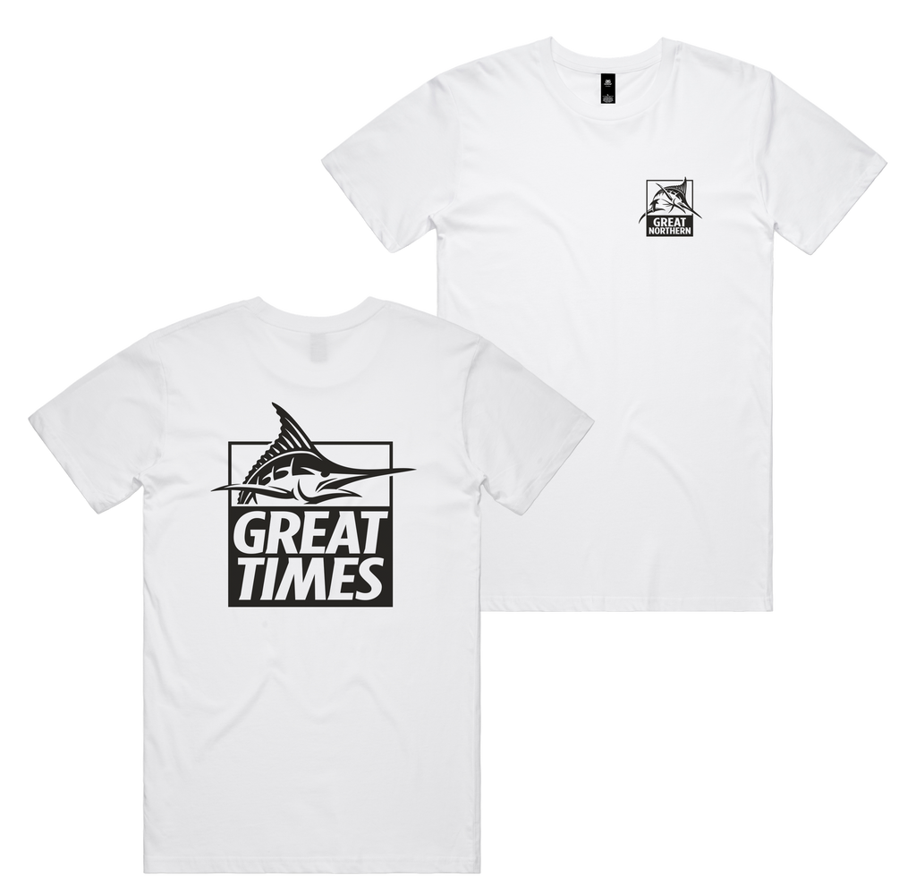 Great Tee — White front & back
