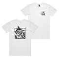 Great Tee — White front & back