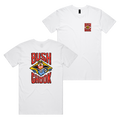 Stuffed Chook Tee — White front & back