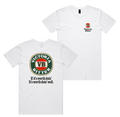Worth Doin Tee — White front & back
