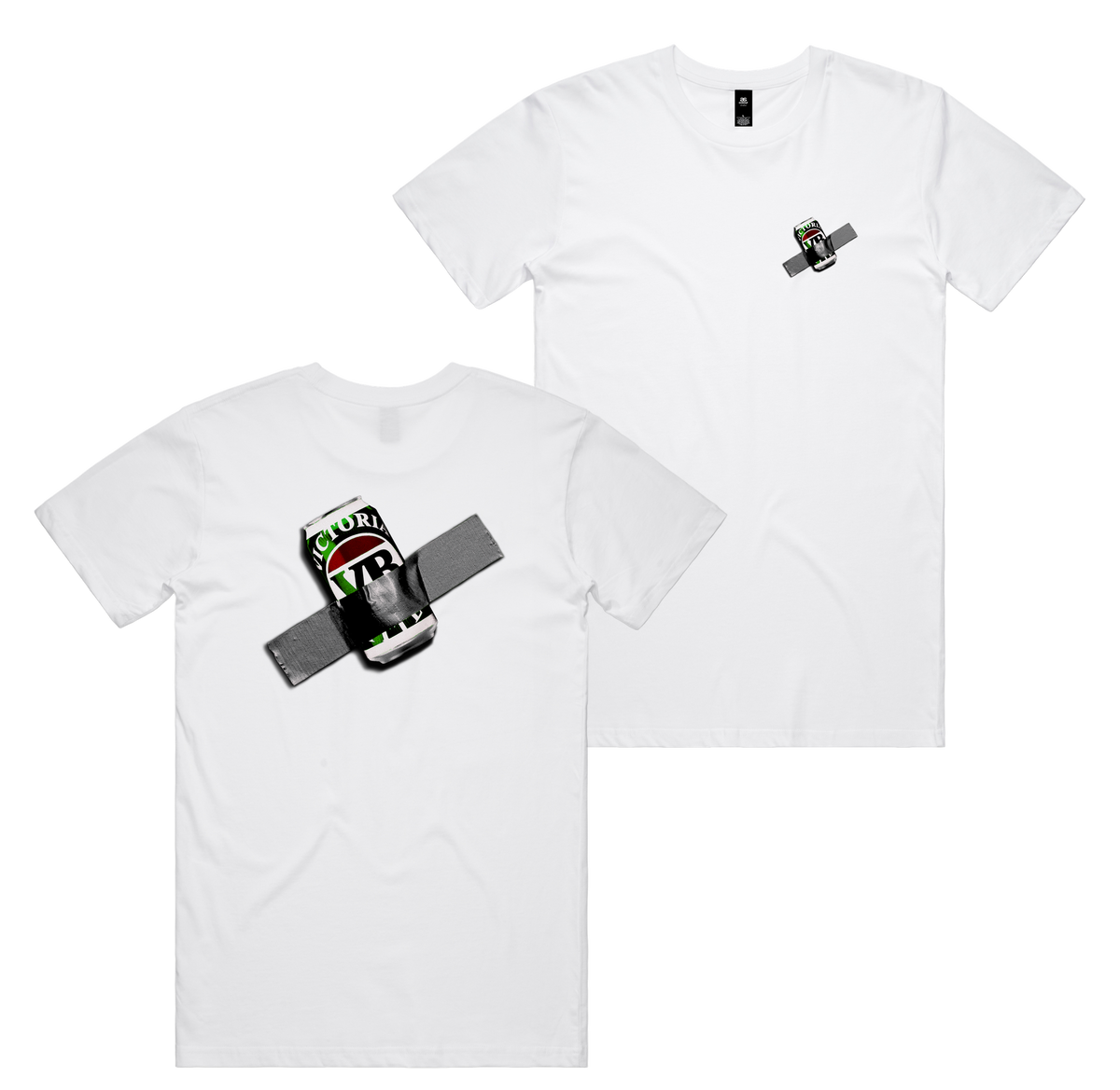 VB Art Tee — White front & back