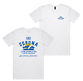 Stranded Tee — White front & back