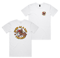 Blind As A Bat Tee — White front & back