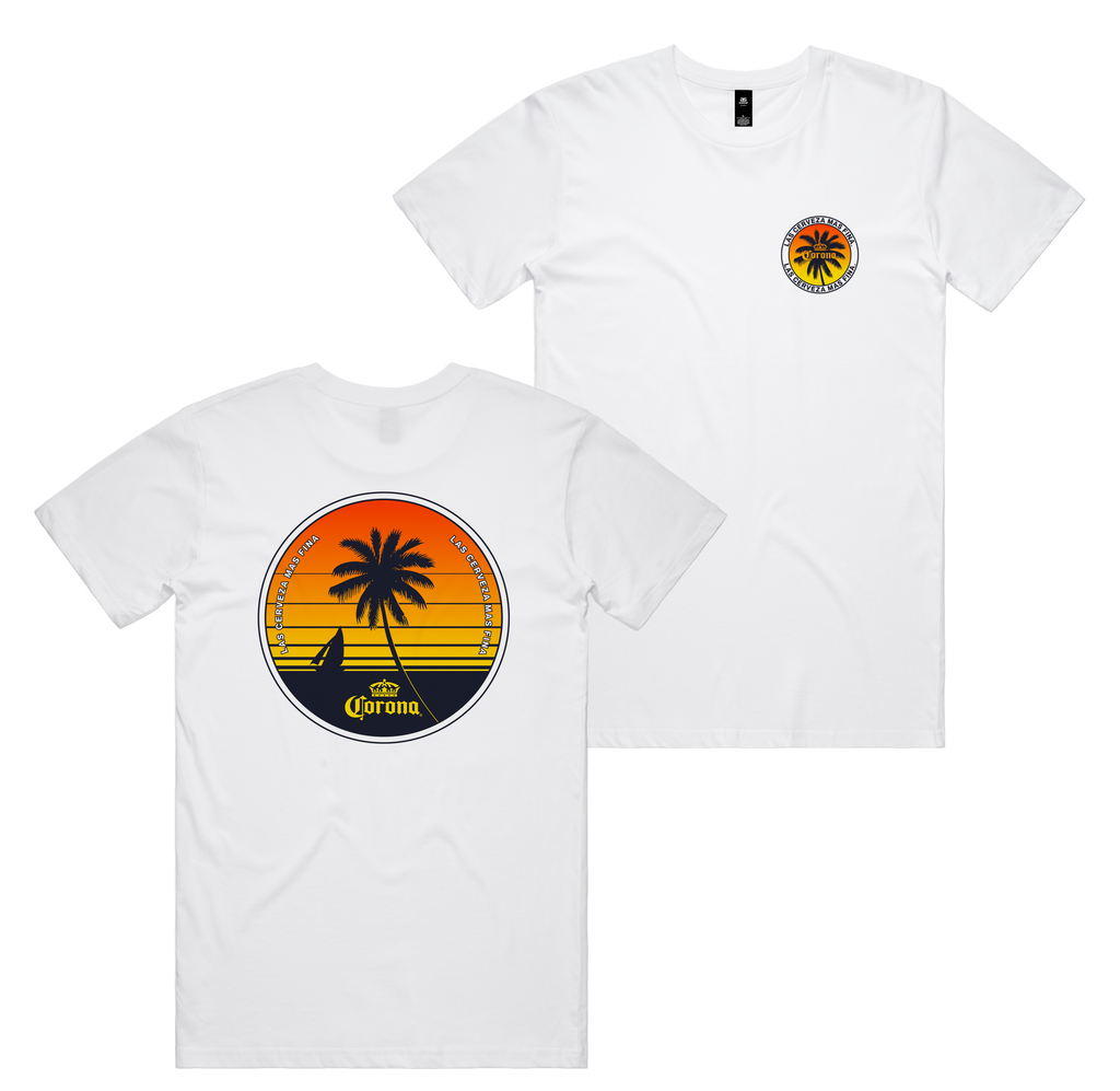 Club Corona Tee — White front & back