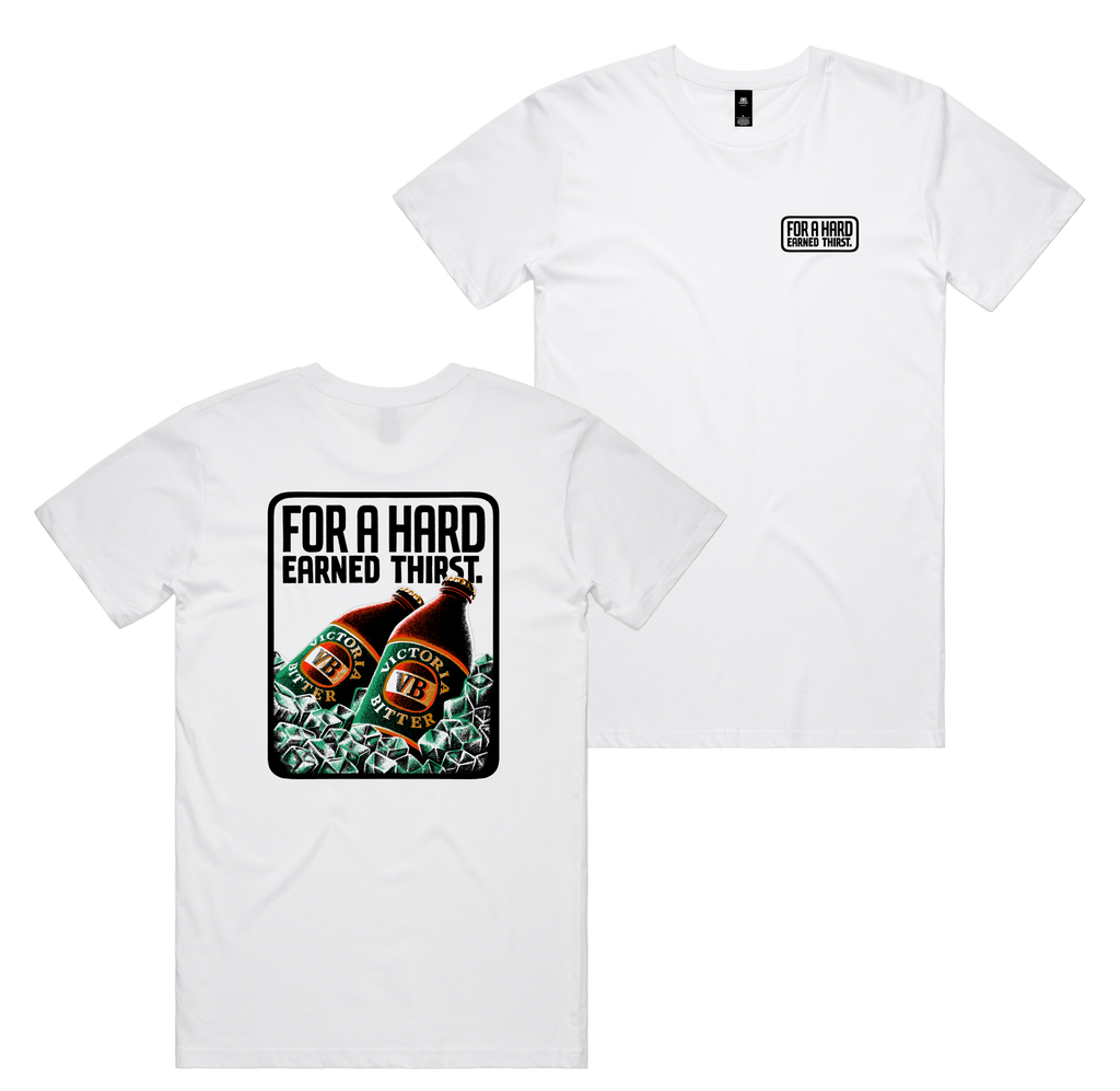 On Ice Tee — White front & back