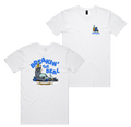 Break The Seal Tee — White front & back