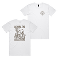 Boozehound Tee — White front & back