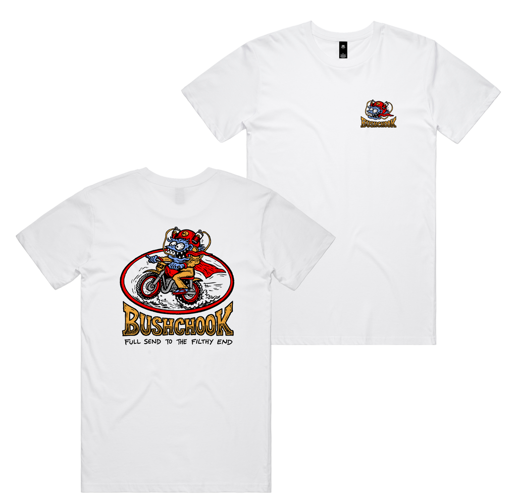 Filthy End Tee — White front & back