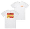 Miami Mango Tee — White front & back