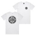 Batched Tee — White front & back