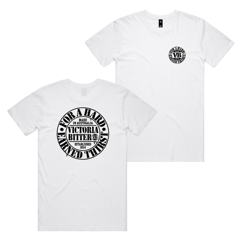 Batched Tee — White front & back