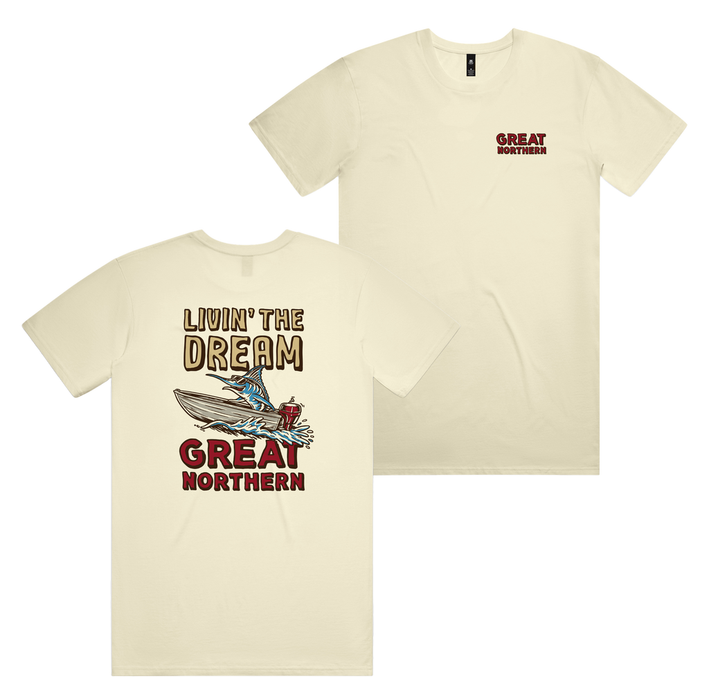 The Dream Tee — Butter front & back