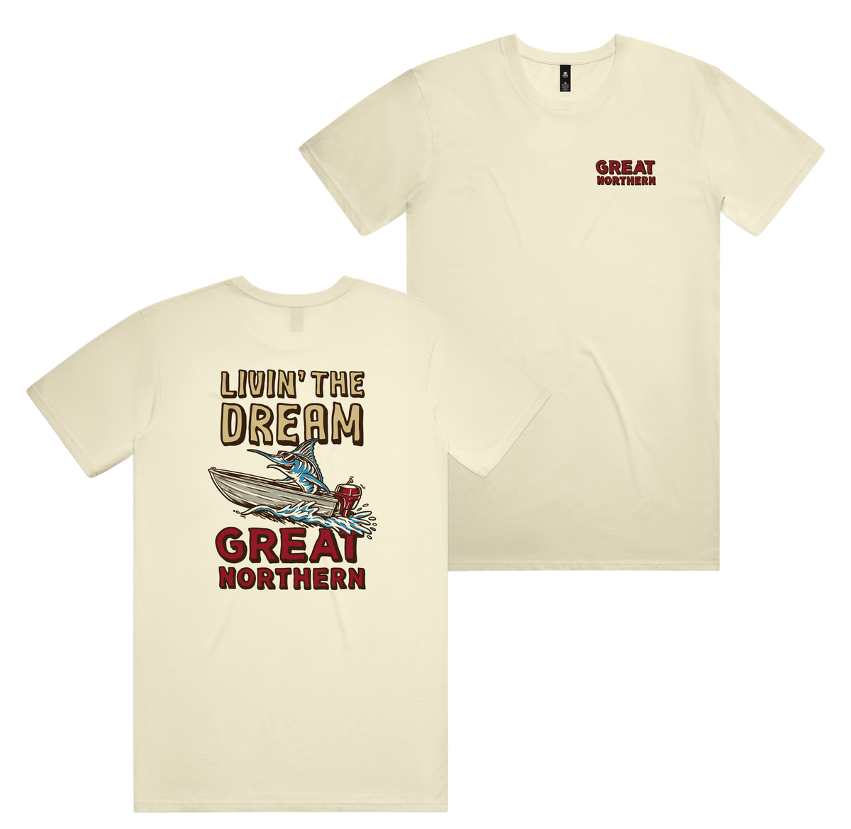 The Dream Tee — Butter front & back