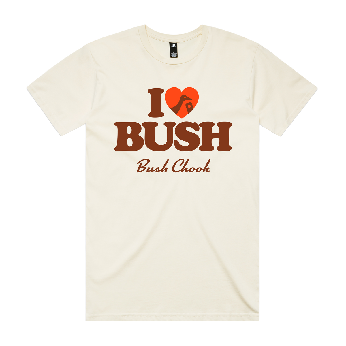 I Love Bush Tee — Ecru front