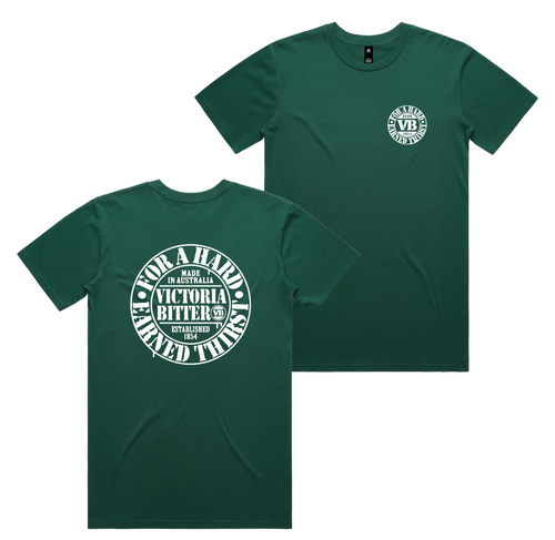 Batched Tee — Jade front & back