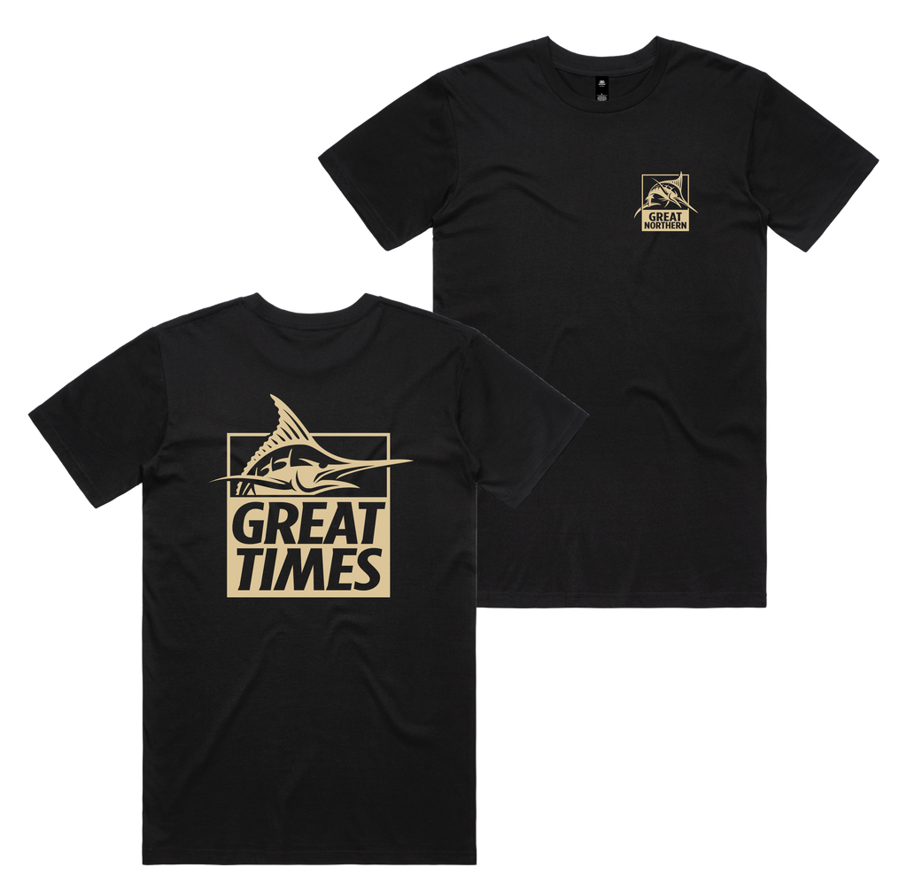 Great Tee — Black front & back
