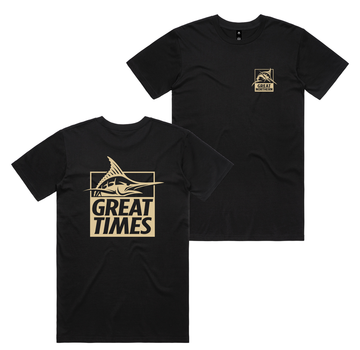 Great Tee — Black front & back