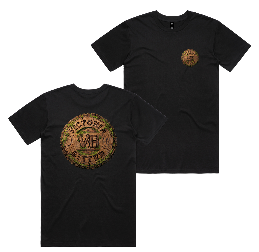 Lumberjack Tee — Black front & back