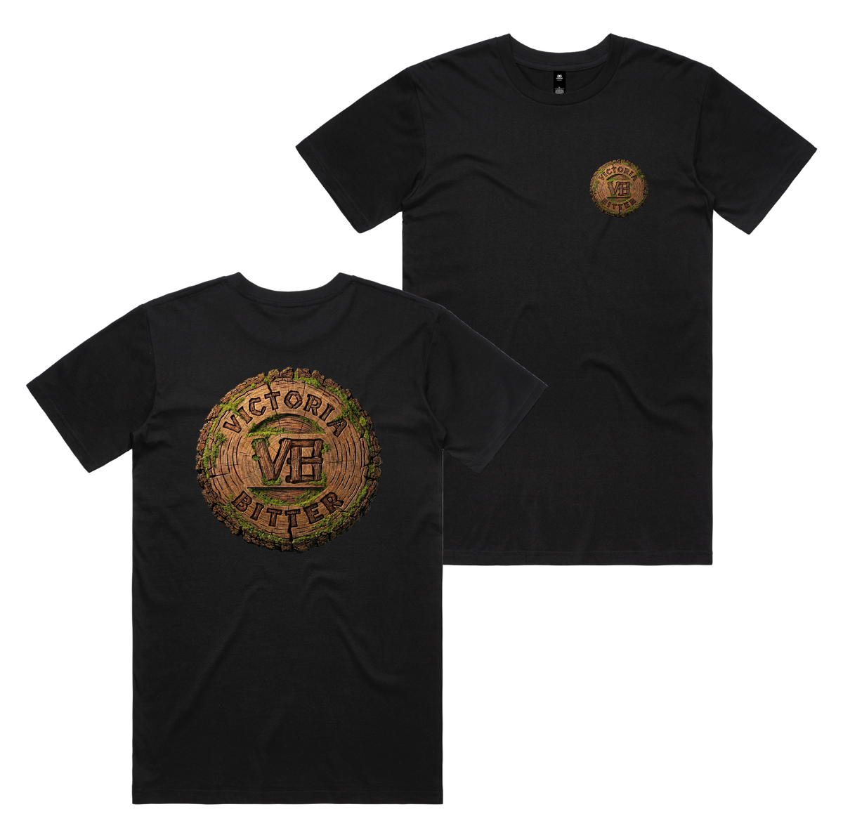 Lumberjack Tee — Black front & back