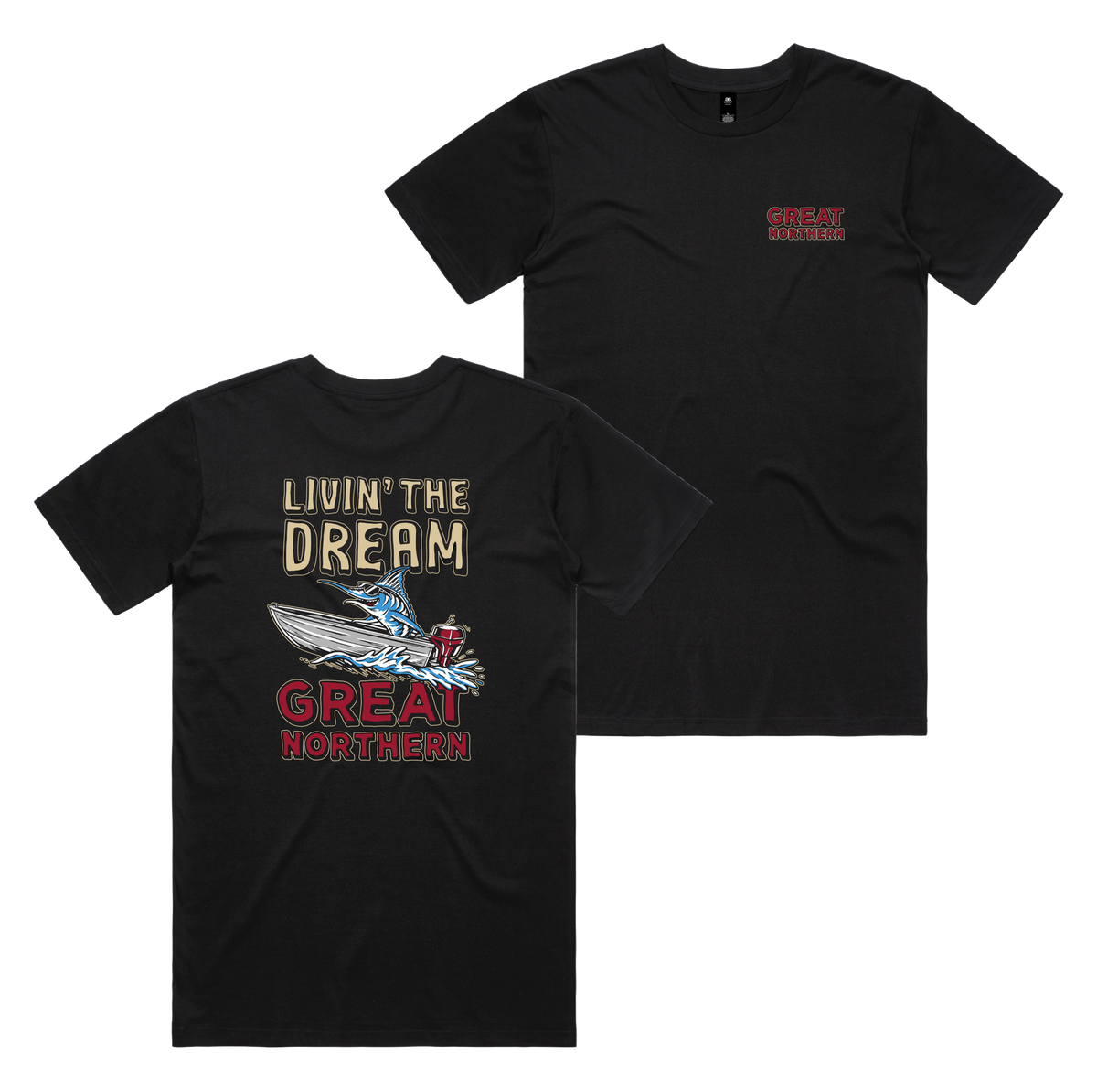 The Dream Tee — Black front & back