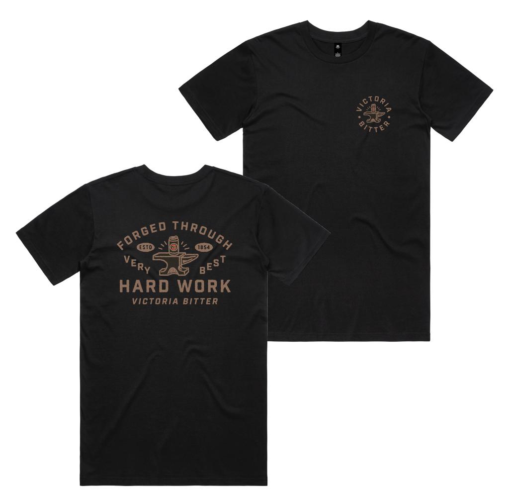 Forged Tee — Black front & back