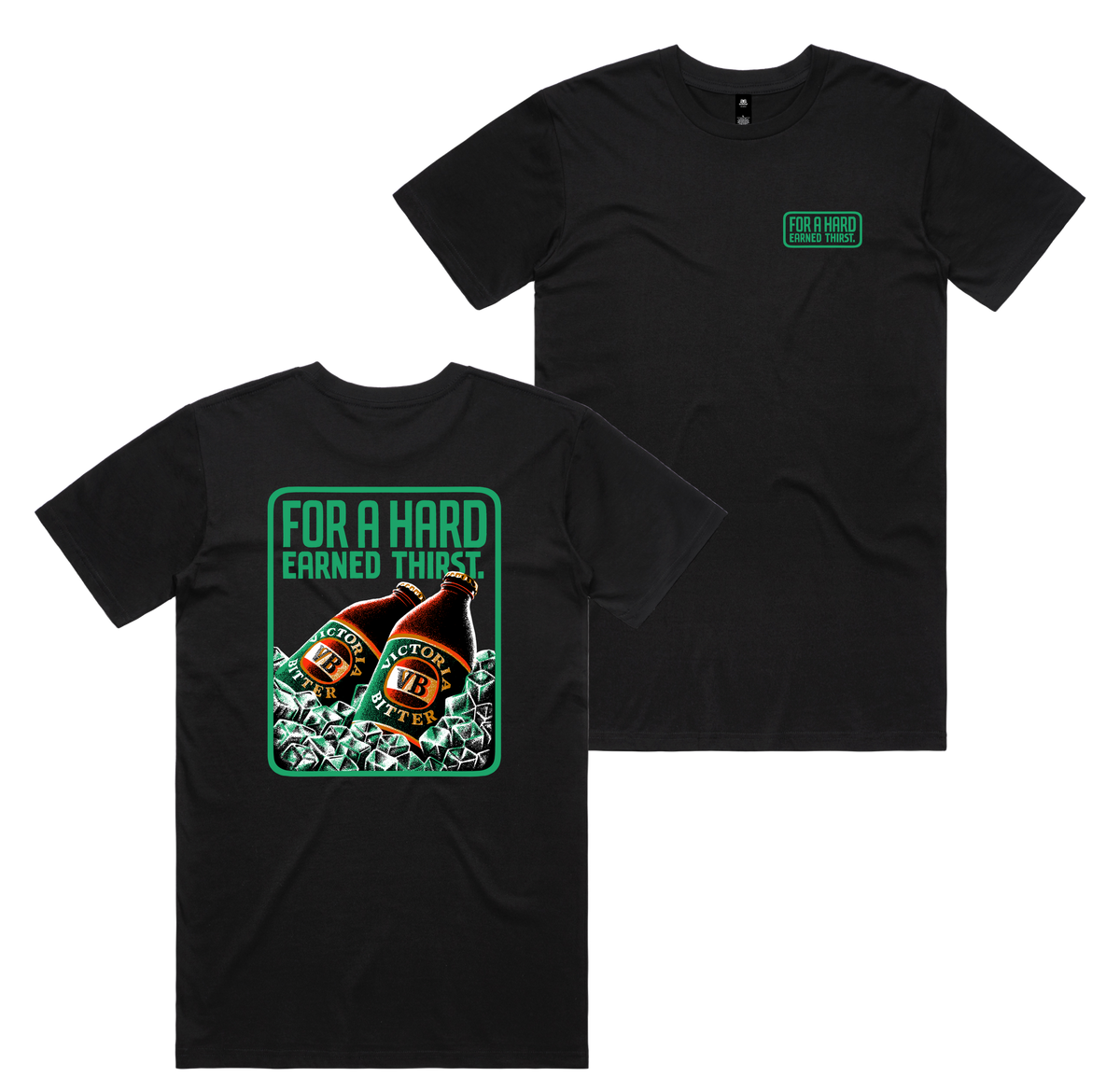 On Ice Tee — Black front & back