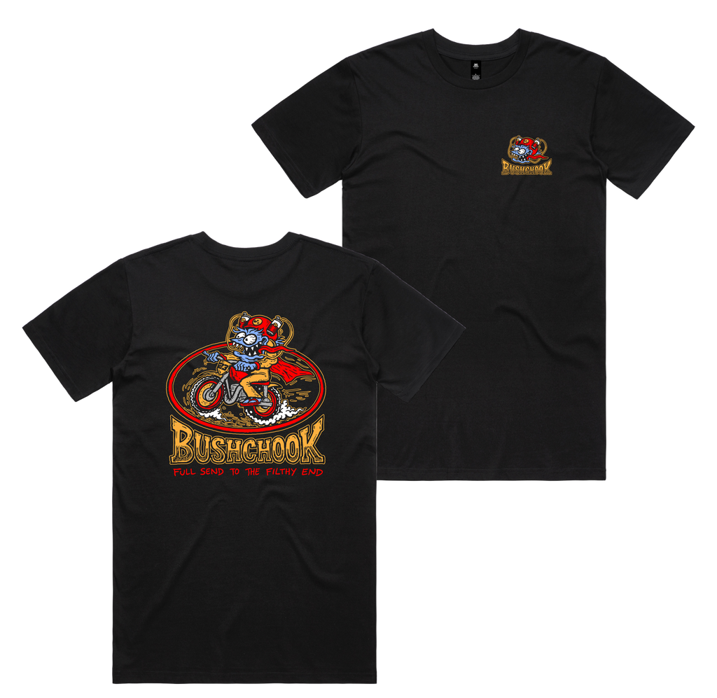 Filthy End Tee — Black front & back