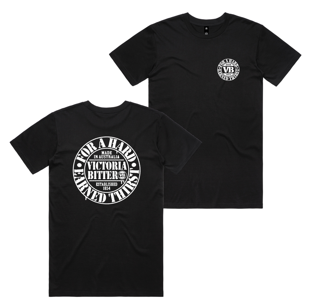 Batched Tee — Black front & back