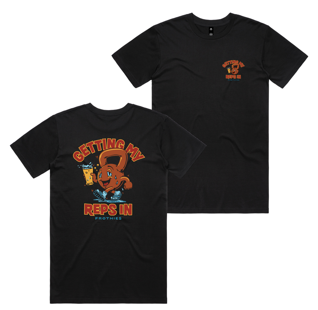 Reps In Tee — Black front & back