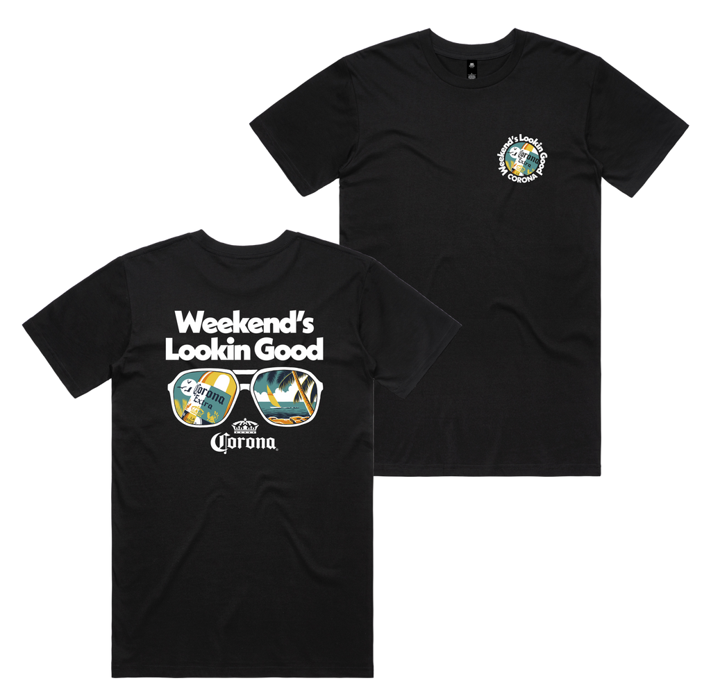 Lookin Good Tee — Black front & back