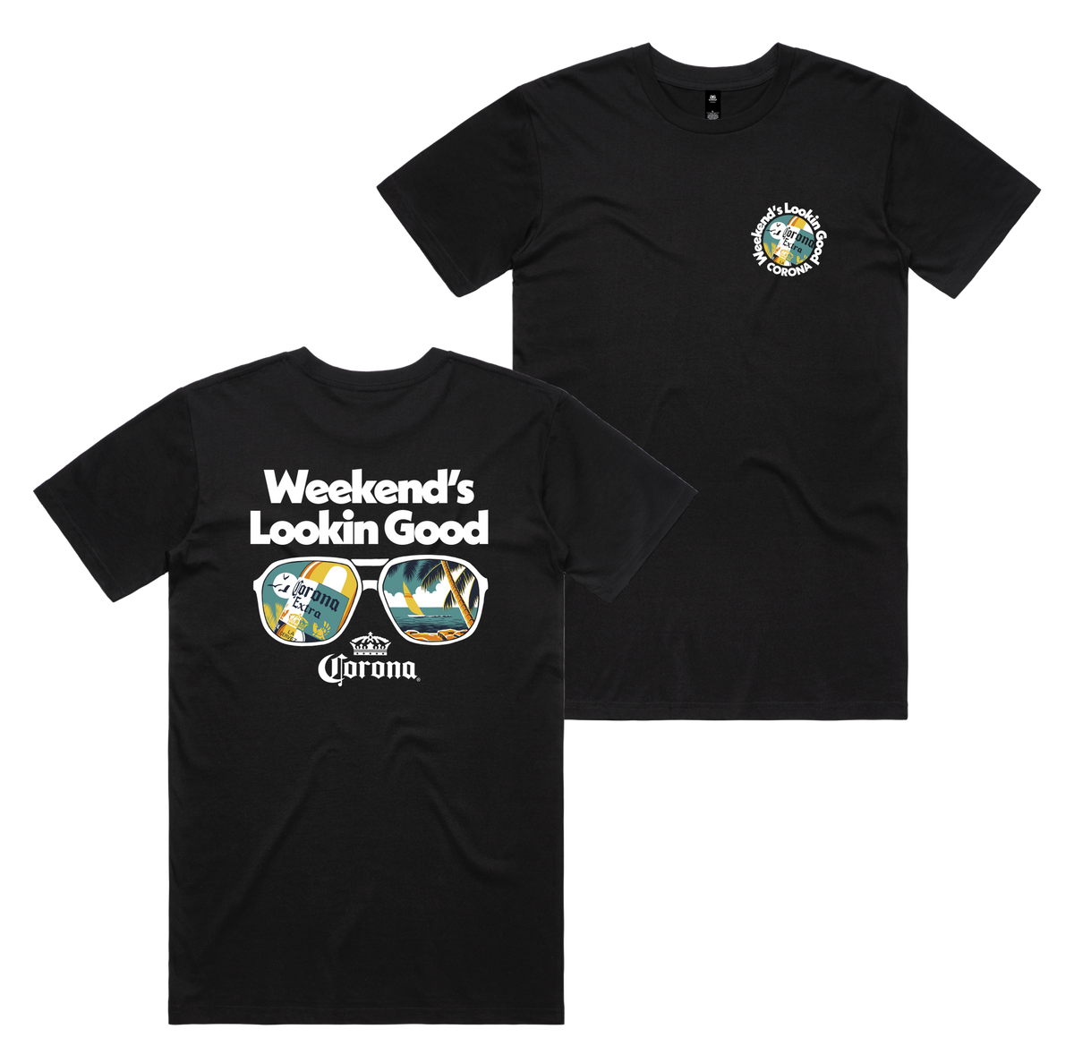 Lookin Good Tee — Black front & back