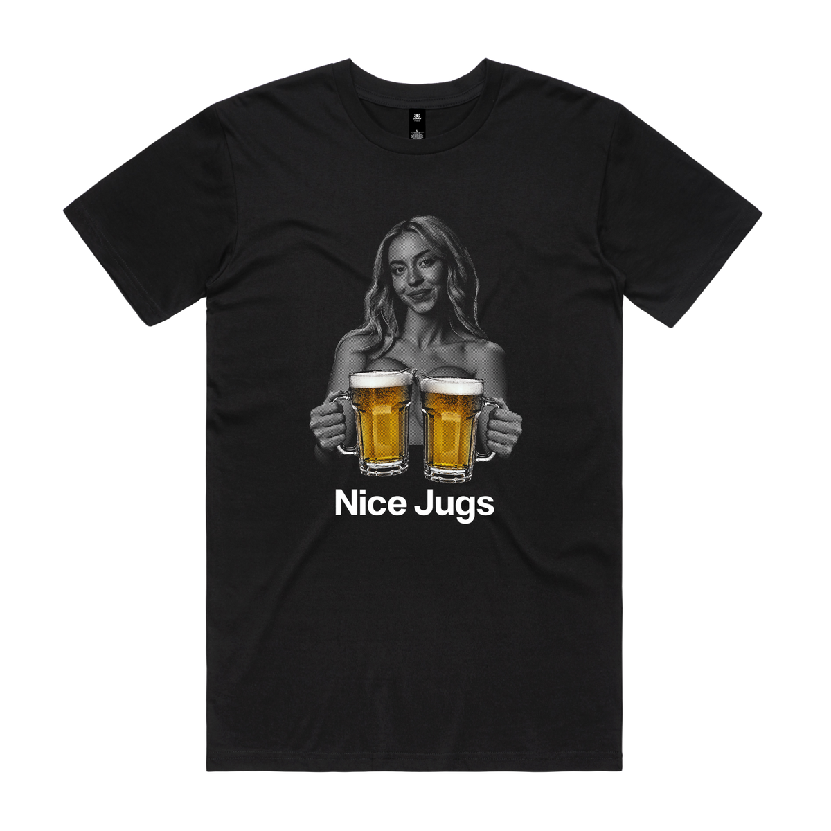 Nice Jugs Tee — Black front