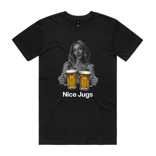 Nice Jugs Tee — Black front