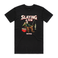 Slaying A Few Tee Black — Black front
