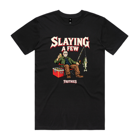Slaying A Few Tee Black — Black front