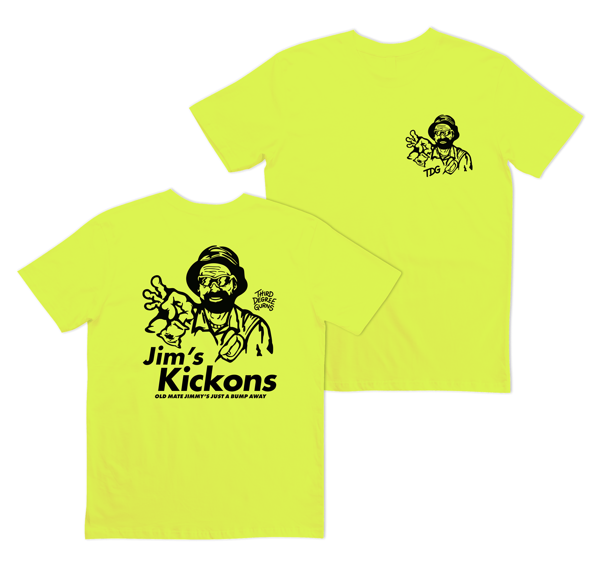 Jim's Kickons PPE Tee [Hi-Vis Certified] Shirts & Tops Third Degree Gurns